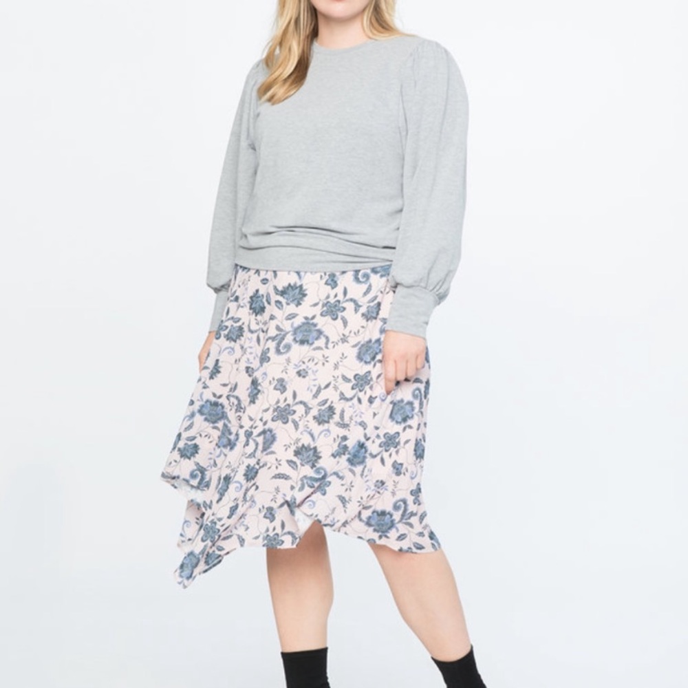 eloquii asymmetrical skirt